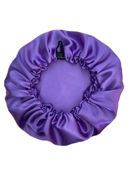 Purple Adjustable Satin Bonnet