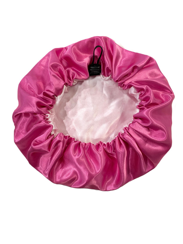 Pretty Pink Adjustable Satin Bonnet