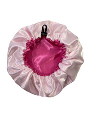 Pretty Pink Adjustable Satin Bonnet